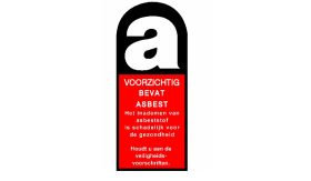 Asbeststicker - 140x300 mm - per 100 st.