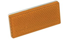 Reflector - rechthoekig - 70x30x6 mm - oranje - set á 2 stuks
