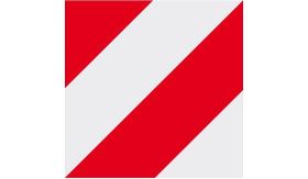 Bord lengte/breedte - r/w - staal - kl2 - 282x282x1mm