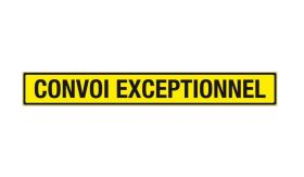 Bord CONVOI EXCEPTIONNEL - alu kl2 gl/zw ez - 1250x250x2mm