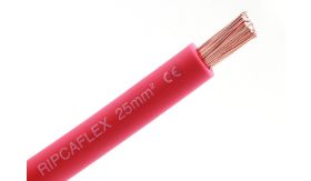 Accukabel - 25 mm² - rood - rol á 50 meter