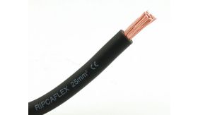 Accukabel - 25 mm² - zwart - rol á 250 meter