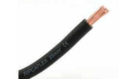 Accukabel - 25 mm² - zwart - rol á 50 meter