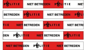 Afzetband - 500 m - r/w - 'politie niet betreden'
