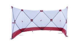 Calamiteitenscherm - 720 cm - wit/rood - 16 kg - incl. tas