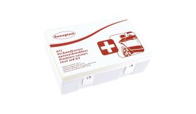 Verbandtrommel - auto (model B) - rood/wit - 26x17x8 cm