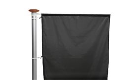 Baniermast - wit aluminium - 6 m x 70 mm Ø - uitwendig koord