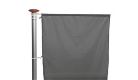 Baniermast - wit aluminium - 7 m x 70 mm Ø - uitwendig koord