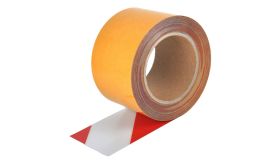 Vloermarkeringstape PT-5125 - rood/wit - 25 m x 50 mm