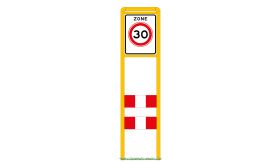 Zoneportaal RB 60 - geel RAL 1023 - Type I - enkelzijdig