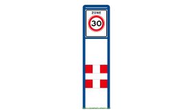 Zoneportaal RB 60 - blauw RAL 5010 - Type I - enkelzijdig