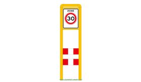 Zoneportaal RB 90 - geel RAL 1023 - Type I - dubbelzijdig