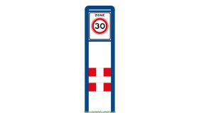 Zoneportaal RB 90 - blauw RAL 5010 - Type I - dubbelzijdig