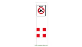 Zoneportaal RB 90 - wit RAL 9010 - Type I - dubbelzijdig