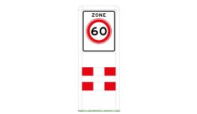 Zoneportaal IND 80 - wit RAL 9010 - Type II - enkelzijdig