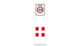 Zoneportaal IND 90 - wit RAL 9010 - Type I - enkelzijdig