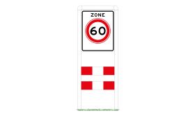 Zoneportaal IND 90 - wit RAL 9010 - Type II - enkelzijdig