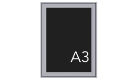 Kliklijst Compasso A3 waterdicht - profiel 37 mm - geadoniseerd