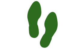 Vloermakeringspicto PT-6128 - groen - voetstappen - 5 paar