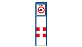 Zoneportaal RB 60 - blauw RAL 5010 - Type I - dubbelzijdig