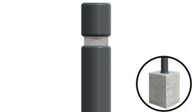 X-Last® GORGE - RAL 7011 + refl. - 800x100 mm Ø - met fundatie