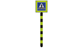 Attentiekoker incl. 2x bord L02f - fluor Klasse 3 - 2200x160 mm Ø