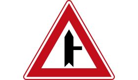 Aluminium DOR verkeersbord RVV B05 voorrangskruising - levensduur 20 jaar - afmeting 900mm driehoek