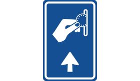 Re-sign verkeersbord RVV BW111b betaald parkeren pijl naar boven wijzend - levensduur 20 jaar - afmeting 400x600mm