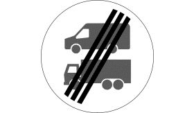 Aluminium DOR verkeersbord RVV C22d einde nul-emissiezone - levensduur 10 jaar - afmeting 600mm rond
