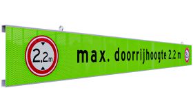 Doorrijhoogte plank - DOR - 3000 mm - Klasse 3 fluor - enkelzijdig
