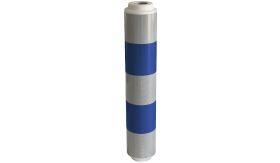 Verkeerszuilkoker - kunststof - klasse 3 - w/bl - kap 48/48 mm Ø
