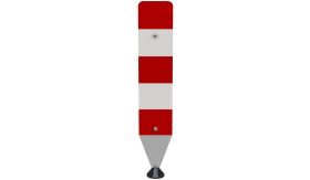 Veerpaal BB21 - enkelzijdig - 2 wit / 3 rood - Klasse 3