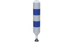 Veerpaal BB21 - kunststof koker - wit/blauw - Klasse 3