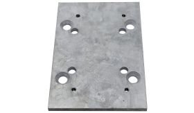 Universele adapter - 200x300x10 mm - t.b.v. montage Flexpost / Signoflex veerpaal