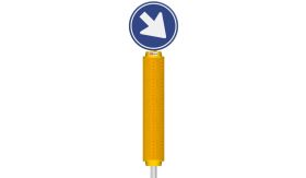 Verkeerszuil D02ro_BB22 - kun. koker - alu. buispaal 1800x48 Ø