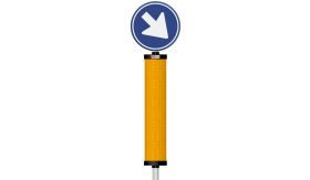 Verkeerszuil D02ro_BB22 - alu. koker - flespaal 2000x76/48 mm Ø